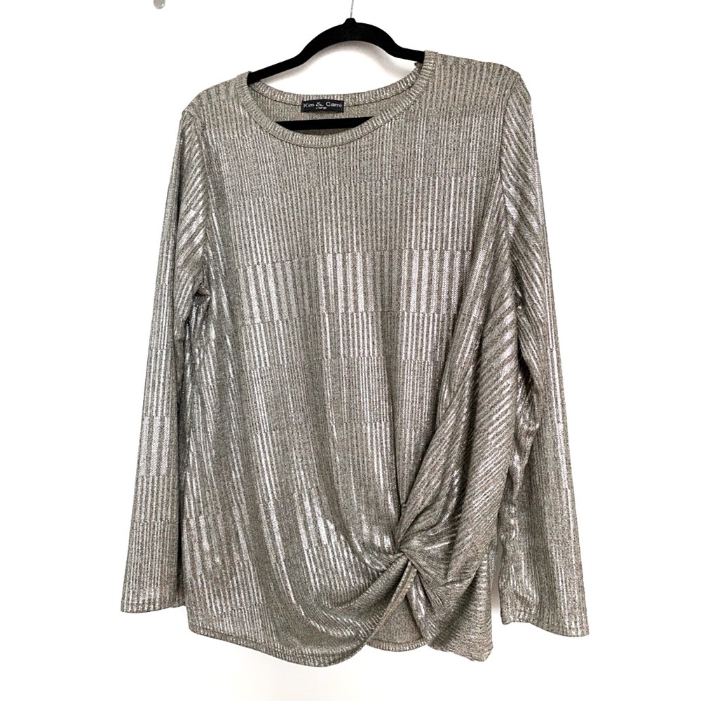Kim & Cami Metallic Sweater